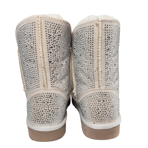 INC International Concepts Adrief Cream Bling Pull On Ankle Booties Sz 7M - Picture 6 of 11